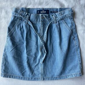 Hollister Women's Light Blue Denim Mini Skirt